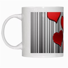 Valentines Day Pattern White Mugs by Valentinaart