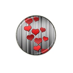 Valentines Day Pattern Hat Clip Ball Marker (4 Pack) by Valentinaart