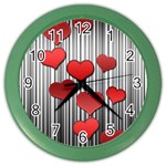 Valentines day pattern Color Wall Clocks Front