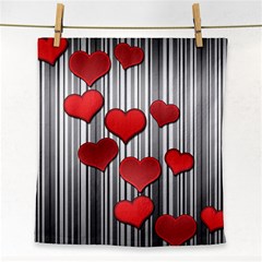 Valentines Day Pattern Face Towel by Valentinaart