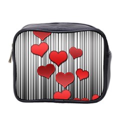 Valentines Day Pattern Mini Toiletries Bag 2-side by Valentinaart