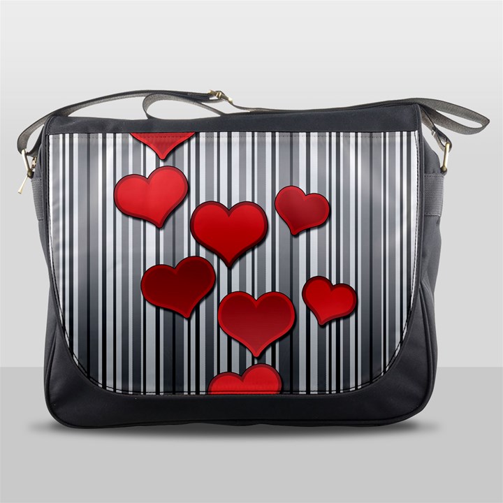 Valentines day pattern Messenger Bags