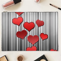 Valentines Day Pattern Cosmetic Bag (xxl)  by Valentinaart