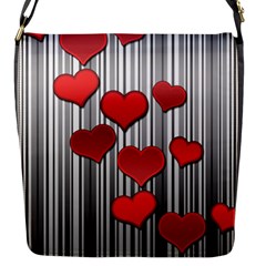 Valentines Day Pattern Flap Messenger Bag (s) by Valentinaart