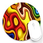 Pattern Background Structure Round Mousepads Front