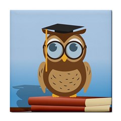 Read Owl Book Owl Glasses Read Tile Coasters