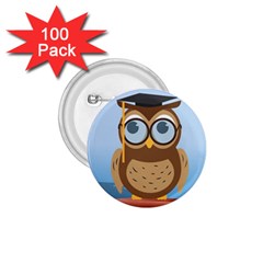 Read Owl Book Owl Glasses Read 1 75  Buttons (100 Pack)  by Nexatart