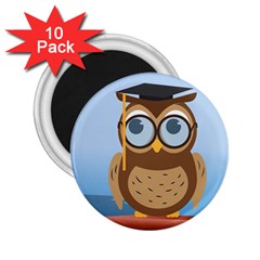 Read Owl Book Owl Glasses Read 2 25  Magnets (10 Pack)  by Nexatart