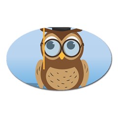 Read Owl Book Owl Glasses Read Oval Magnet