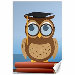 Read Owl Book Owl Glasses Read Canvas 24  X 36  by Nexatart