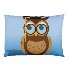 Read Owl Book Owl Glasses Read Pillow Case by Nexatart