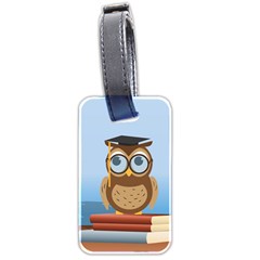 Read Owl Book Owl Glasses Read Luggage Tags (two Sides) by Nexatart