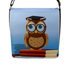 Read Owl Book Owl Glasses Read Flap Messenger Bag (l)  by Nexatart