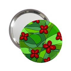 Flowers 2.25  Handbag Mirrors