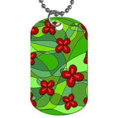 Flowers Dog Tag (one Side) by Valentinaart