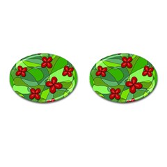 Flowers Cufflinks (Oval)