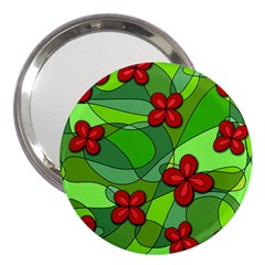 Flowers 3  Handbag Mirrors by Valentinaart