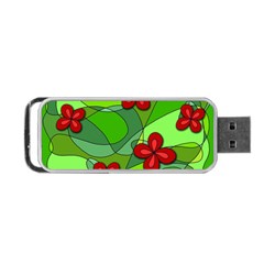 Flowers Portable Usb Flash (one Side) by Valentinaart