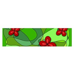 Flowers Satin Scarf (Oblong)