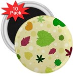 Leaves Pattern 3  Magnets (10 pack)  Front