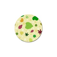 Leaves Pattern Golf Ball Marker (10 Pack) by Nexatart