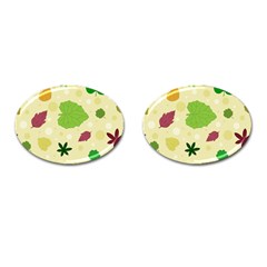 Leaves Pattern Cufflinks (oval)