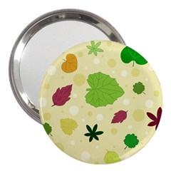 Leaves Pattern 3  Handbag Mirrors by Nexatart