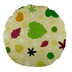 Leaves Pattern Large 18  Premium Round Cushions