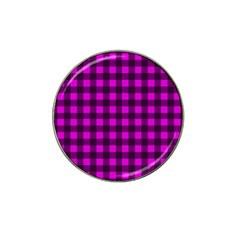 Magenta And Black Plaid Pattern Hat Clip Ball Marker (4 Pack) by Valentinaart