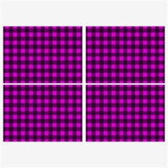 Magenta And Black Plaid Pattern Belt Buckles