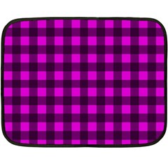 Magenta And Black Plaid Pattern Fleece Blanket (mini) by Valentinaart