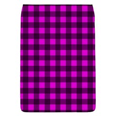 Magenta And Black Plaid Pattern Flap Covers (l)  by Valentinaart