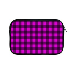 Magenta And Black Plaid Pattern Apple Macbook Pro 13  Zipper Case