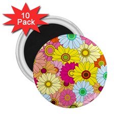 Floral Background 2 25  Magnets (10 Pack)  by Nexatart