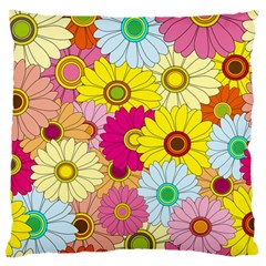 Floral Background Large Cushion Case (one Side) by Nexatart