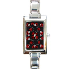 Anarchy Pattern Rectangle Italian Charm Watch by Valentinaart