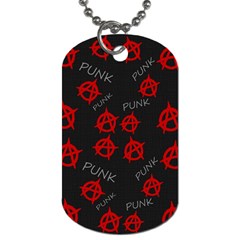 Anarchy Pattern Dog Tag (one Side) by Valentinaart