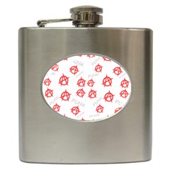 Punk Pattern Hip Flask (6 Oz) by Valentinaart