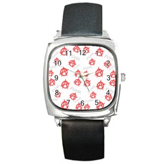 Punk Pattern Square Metal Watch by Valentinaart