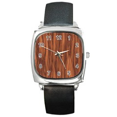 Texture Tileable Seamless Wood Square Metal Watch by Nexatart