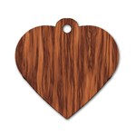 Texture Tileable Seamless Wood Dog Tag Heart (Two Sides) Front