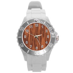 Texture Tileable Seamless Wood Round Plastic Sport Watch (l) by Nexatart