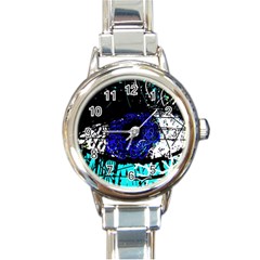 Blue Eye Round Italian Charm Watch by Valentinaart