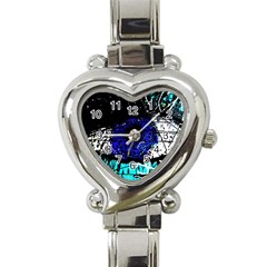 Blue Eye Heart Italian Charm Watch by Valentinaart