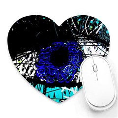 Blue Eye Heart Mousepads by Valentinaart