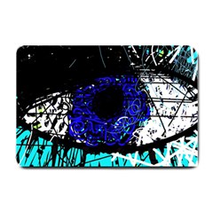 Blue Eye Small Doormat  by Valentinaart