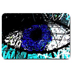 Blue Eye Large Doormat  by Valentinaart