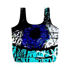 Blue Eye Full Print Recycle Bags (m)  by Valentinaart