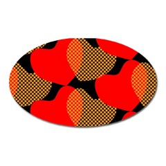 Heart Pattern Oval Magnet