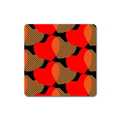 Heart Pattern Square Magnet